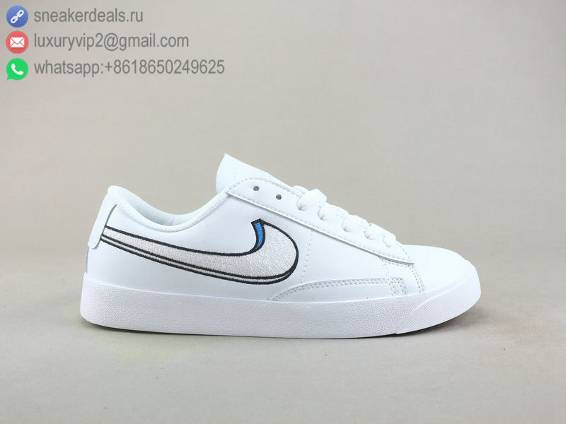NIKE TENNIS CLASSIC AC 3D EMBROIDERY LOGO WHITE BLACK LEATHER UNISEX SKATE SHOES